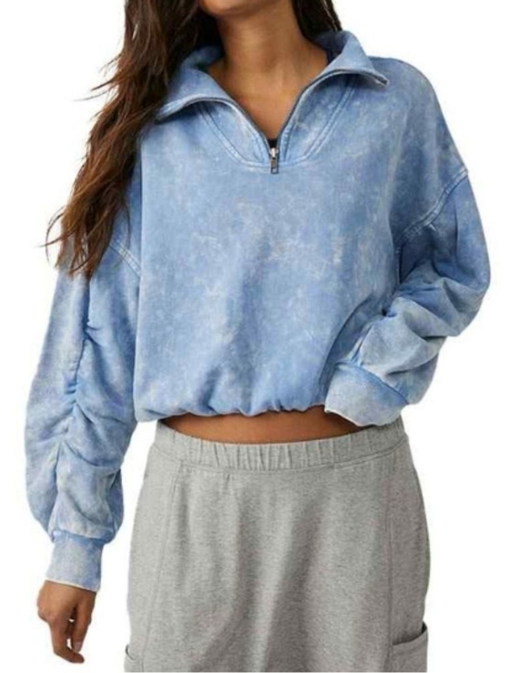 Free People FP Movement Valley Girl Sweatshirt in Cloudy Waters